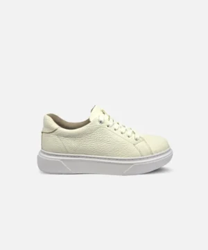 Sneakers en Cuir Beige
